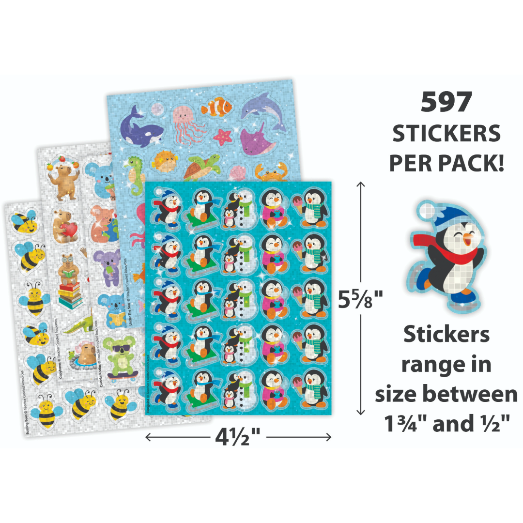 Animal Pals Sparkle Stickers Variety Pack
