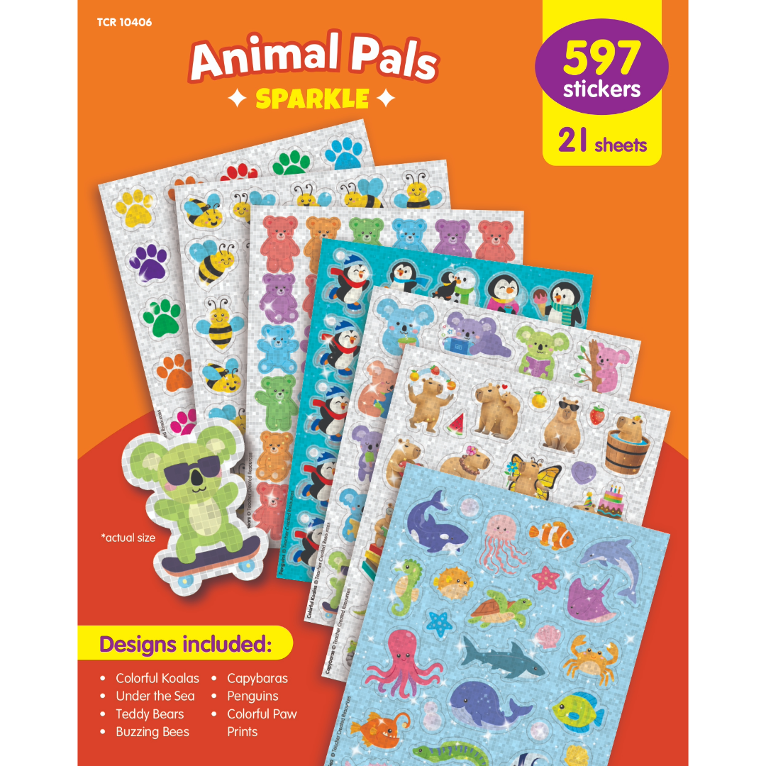 Animal Pals Sparkle Stickers Variety Pack