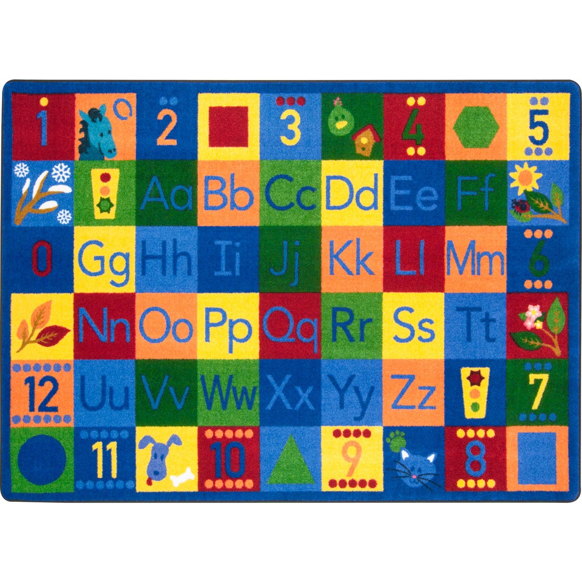 Around the Block II Rectangle Multi Carpet 5ft 4in x 7ft 8in