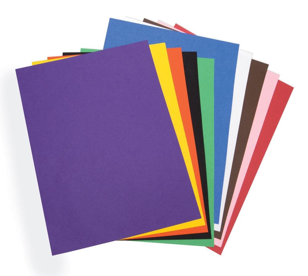 Assorted Tru-Ray Sulphite Construction Paper 9x12
