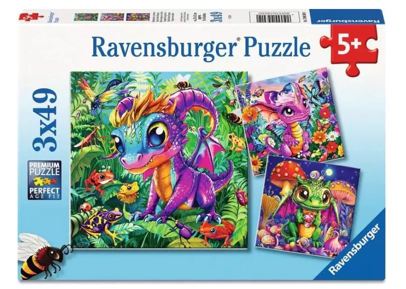 Baby Garden Dragons 3x49 Pc Puzzle