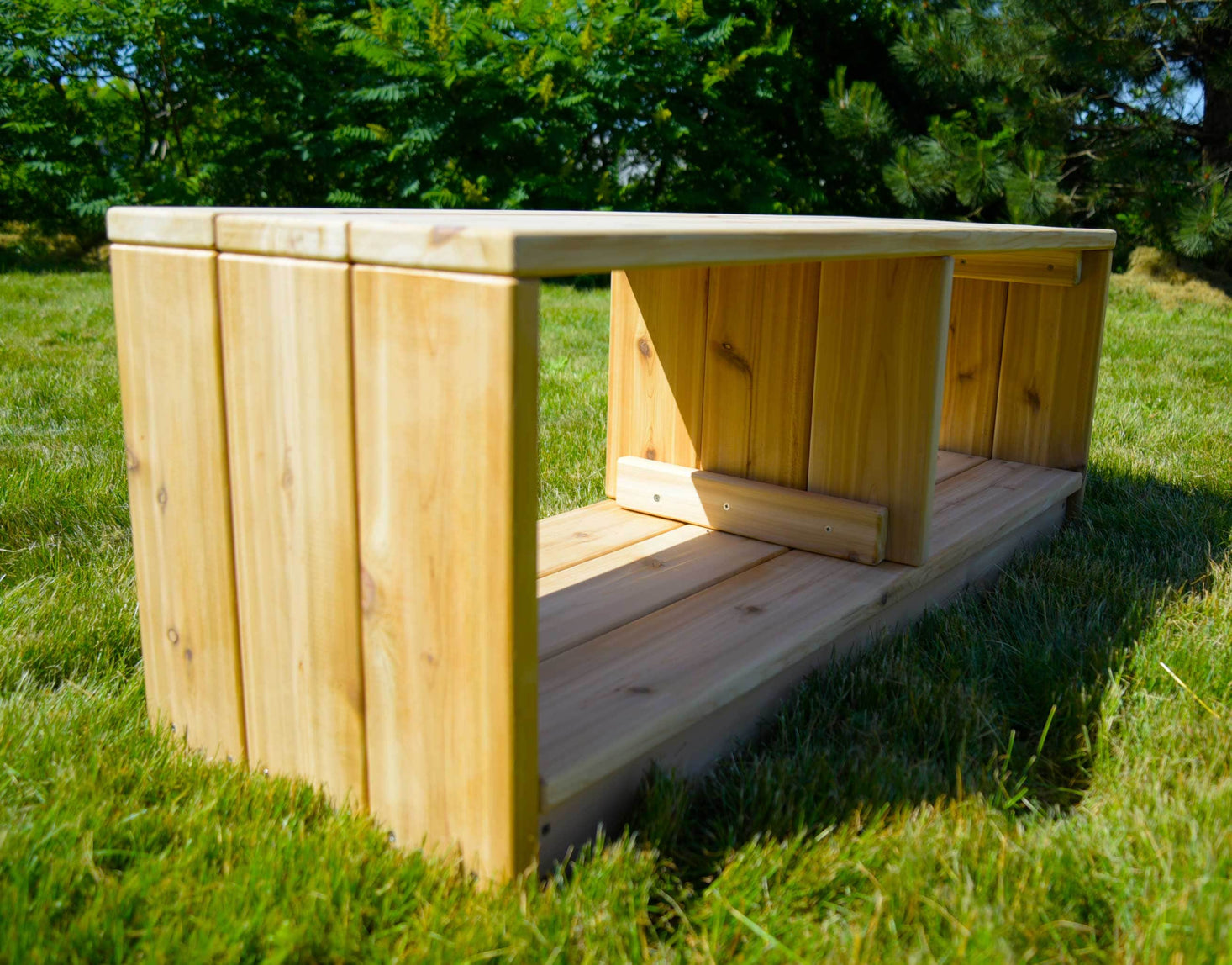 Outdoor Bench with Storage by Naturally Inspired Play
