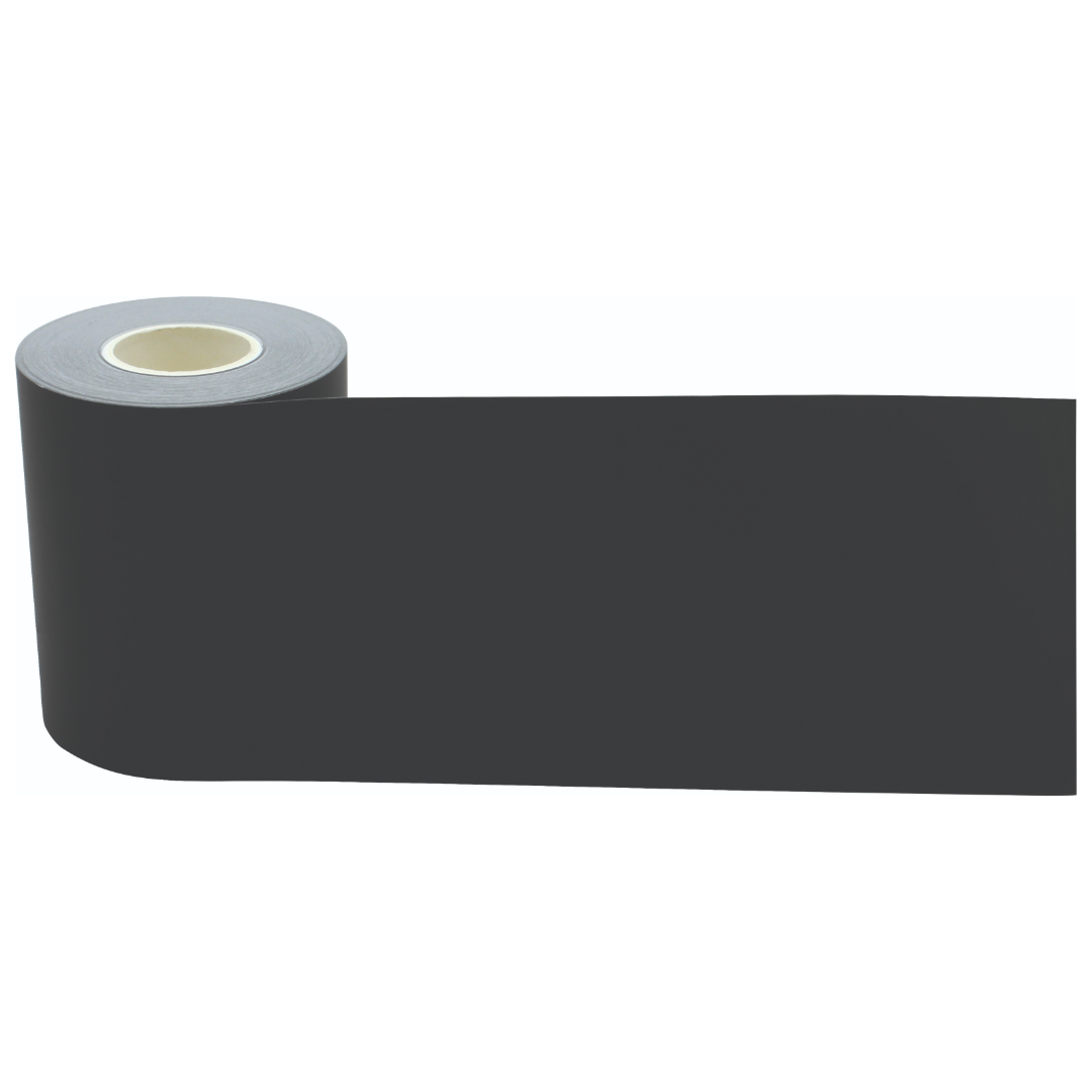 Black Straight Rolled Border Trim