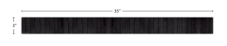 Black Wood Straight Border Trim