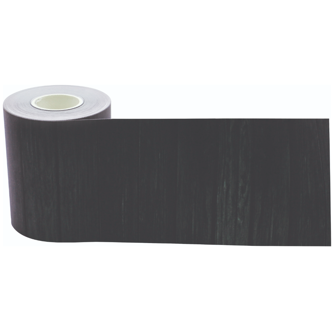 Black Wood Straight Rolled Border Trim