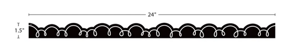 Black with White Squiggles Magnetic Border