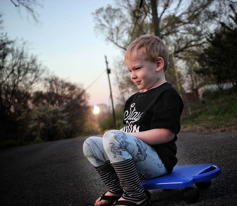 Scooter Board with Handles Blue 12 inch