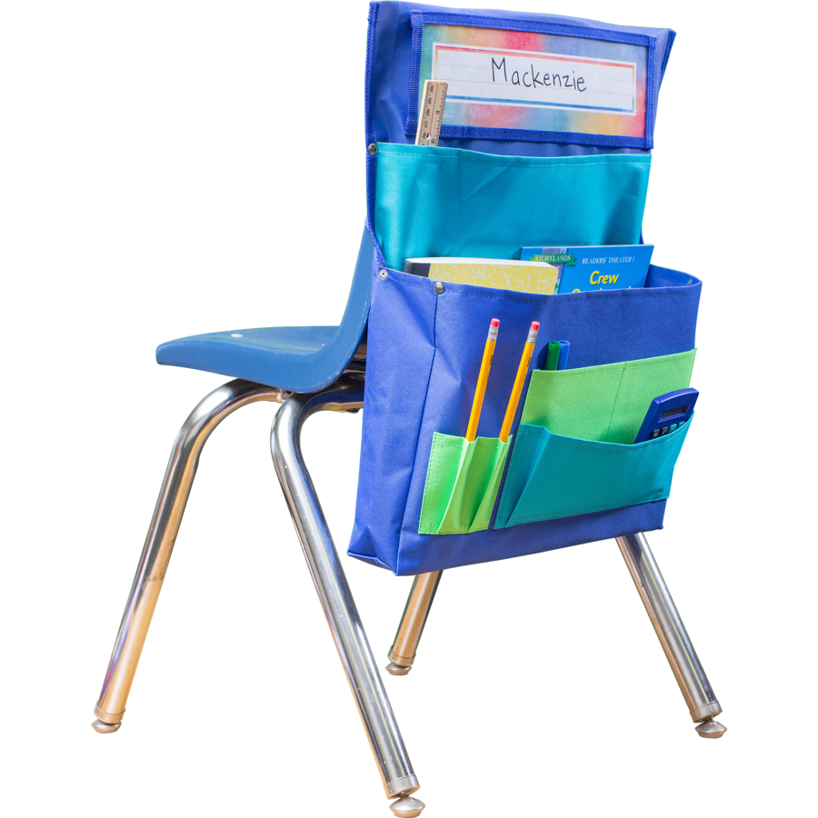 Blue Teal & Lime Chair Pocket