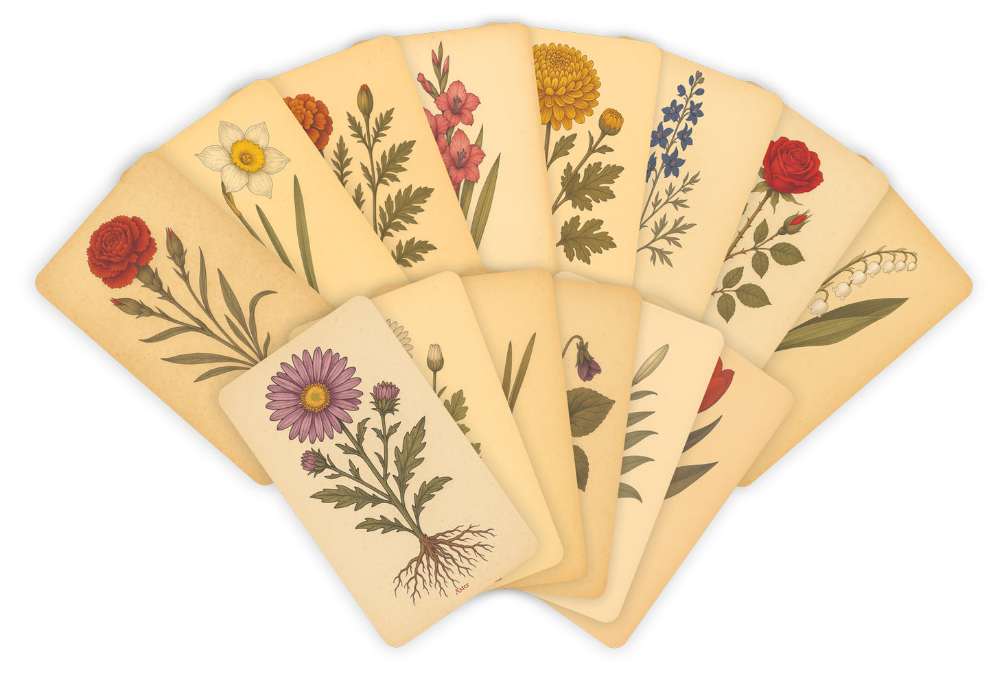 Botanical Flowers Rubbing Plates