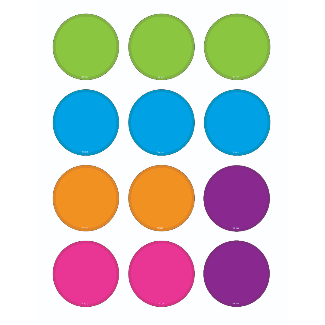 Bright Colors Circles Mini Accents