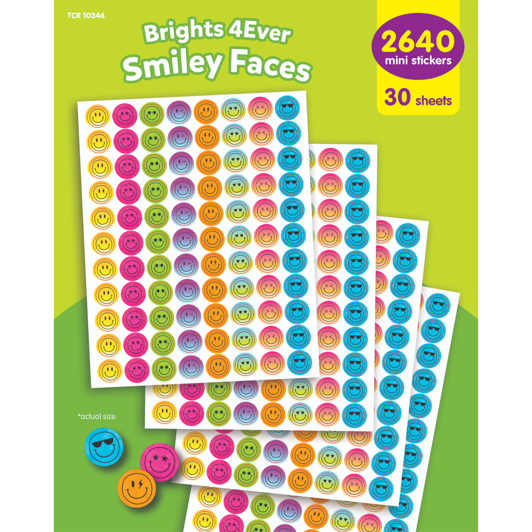 Brights 4Ever Smiley Faces Mini Stickers Value Pack