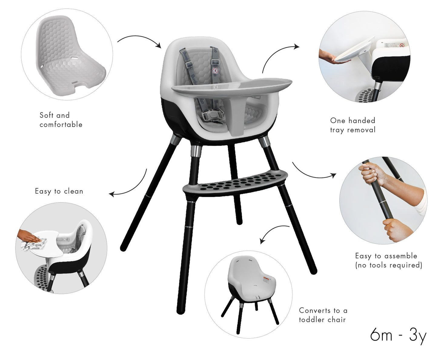 Bumbo High Chair Cool Grey