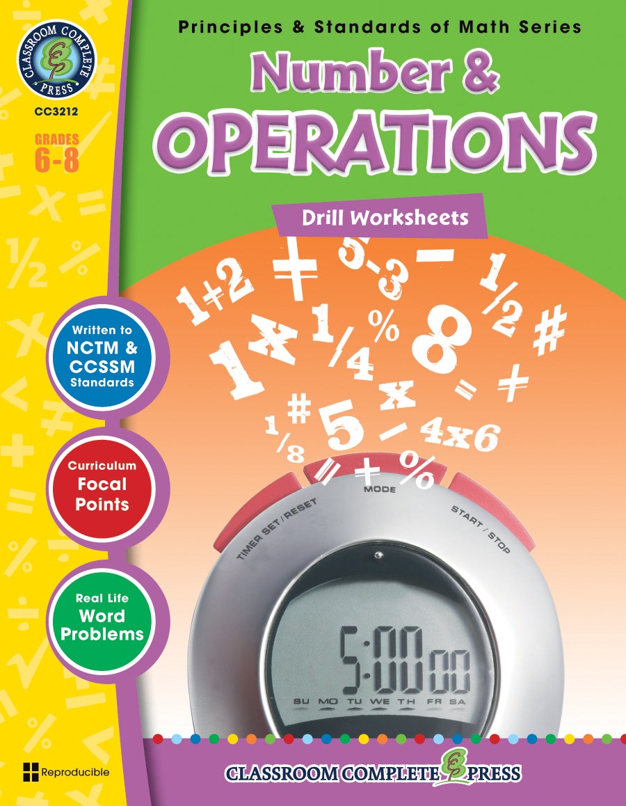 Number & Operations - Drill Sheets Gr. 6-8 Ebook