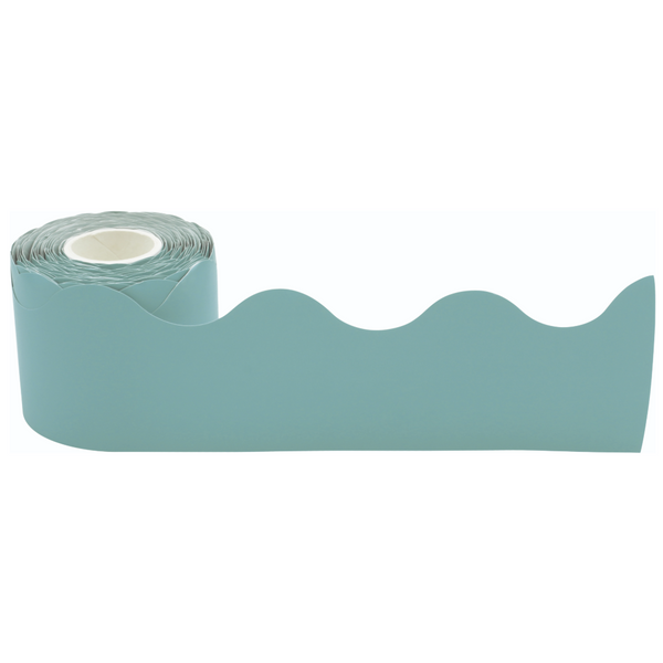 Calming Blue Scalloped Rolled Border Trim