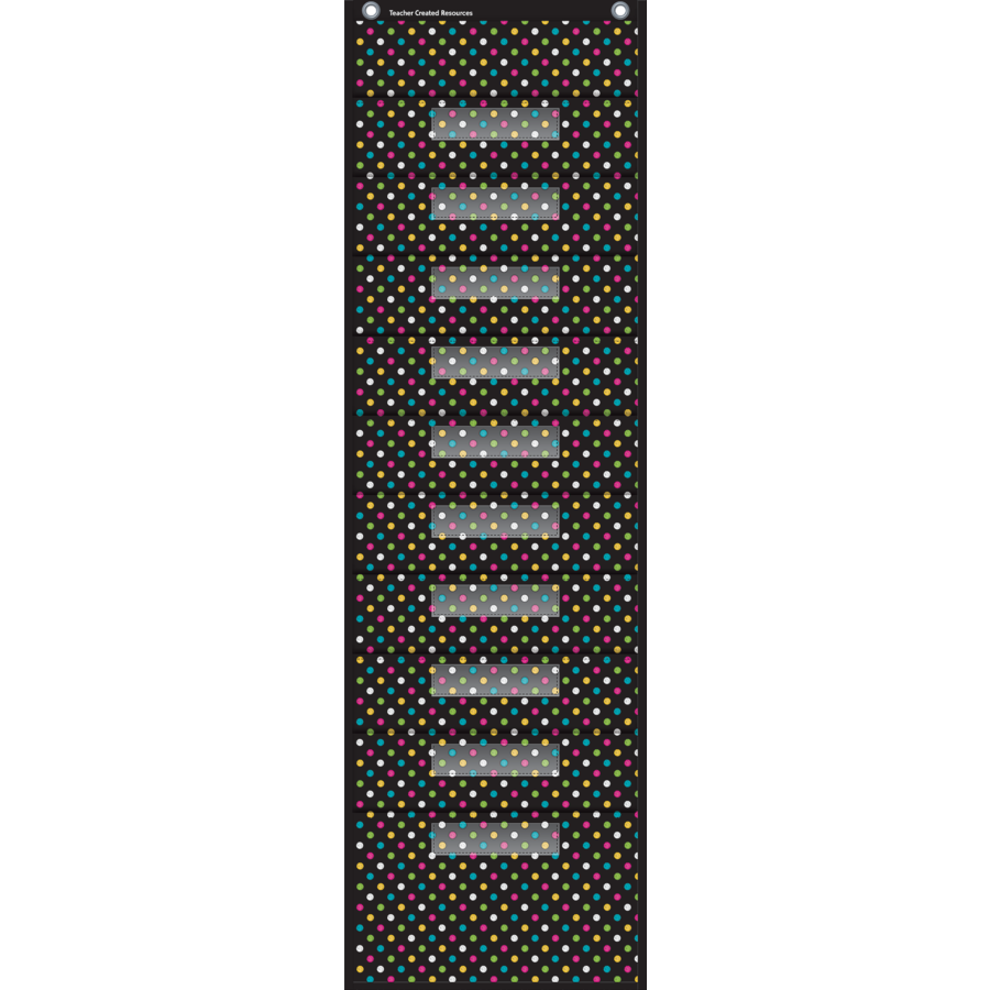 Chalkboard Brights 10 Pocket File Storage Pocket Chart 14 x