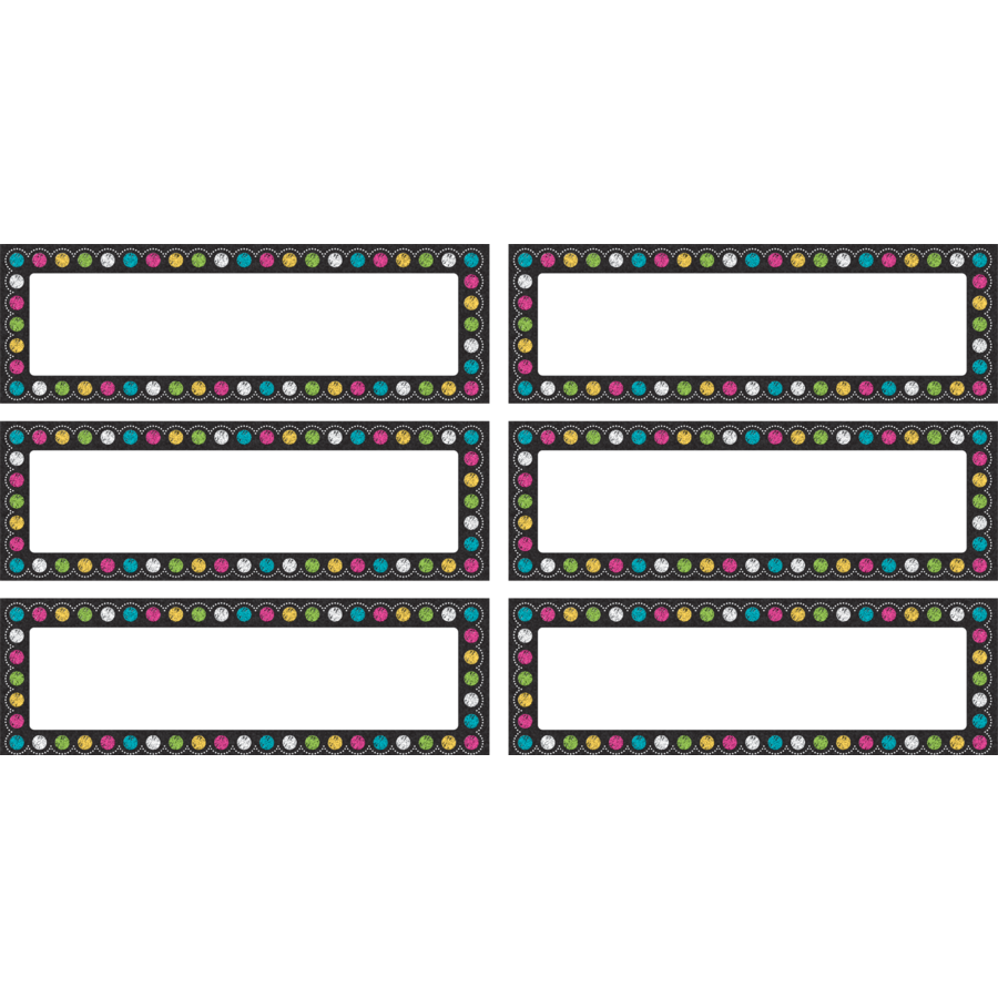 Chalkboard Brights Labels Magnetic Accents