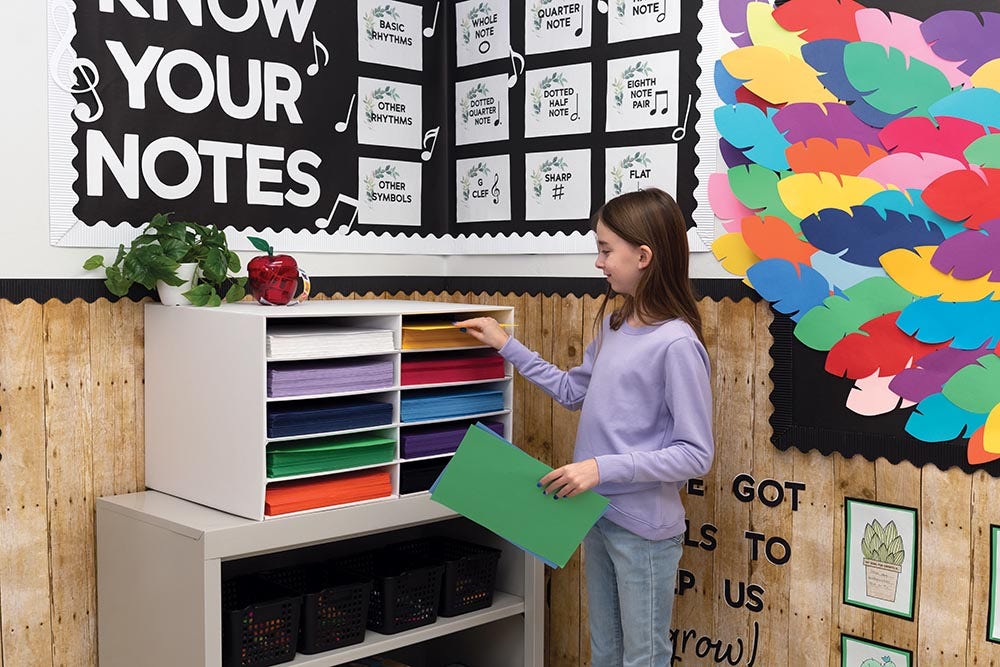 Classroom Keepers Construction Paper Storage 12x18