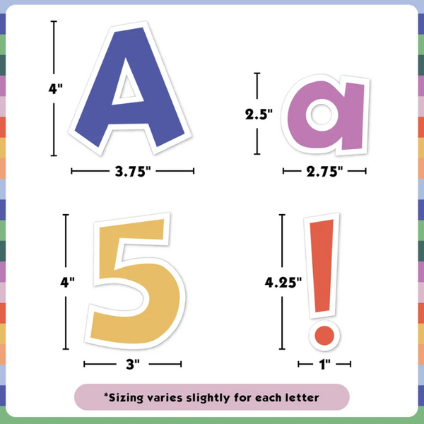Color Crush 4in Fun Font Letters Combo Pack