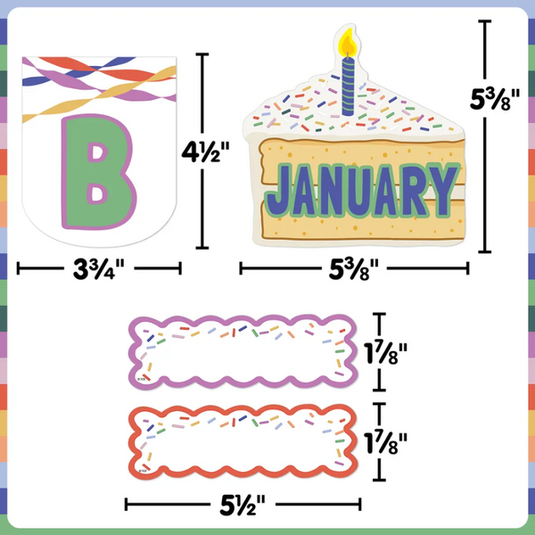 Color Crush Birthdays Mini Bulletin Board