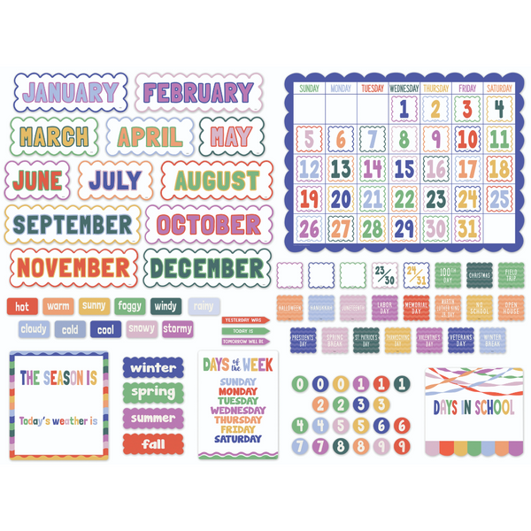 Color Crush Calendar Bulletin Board