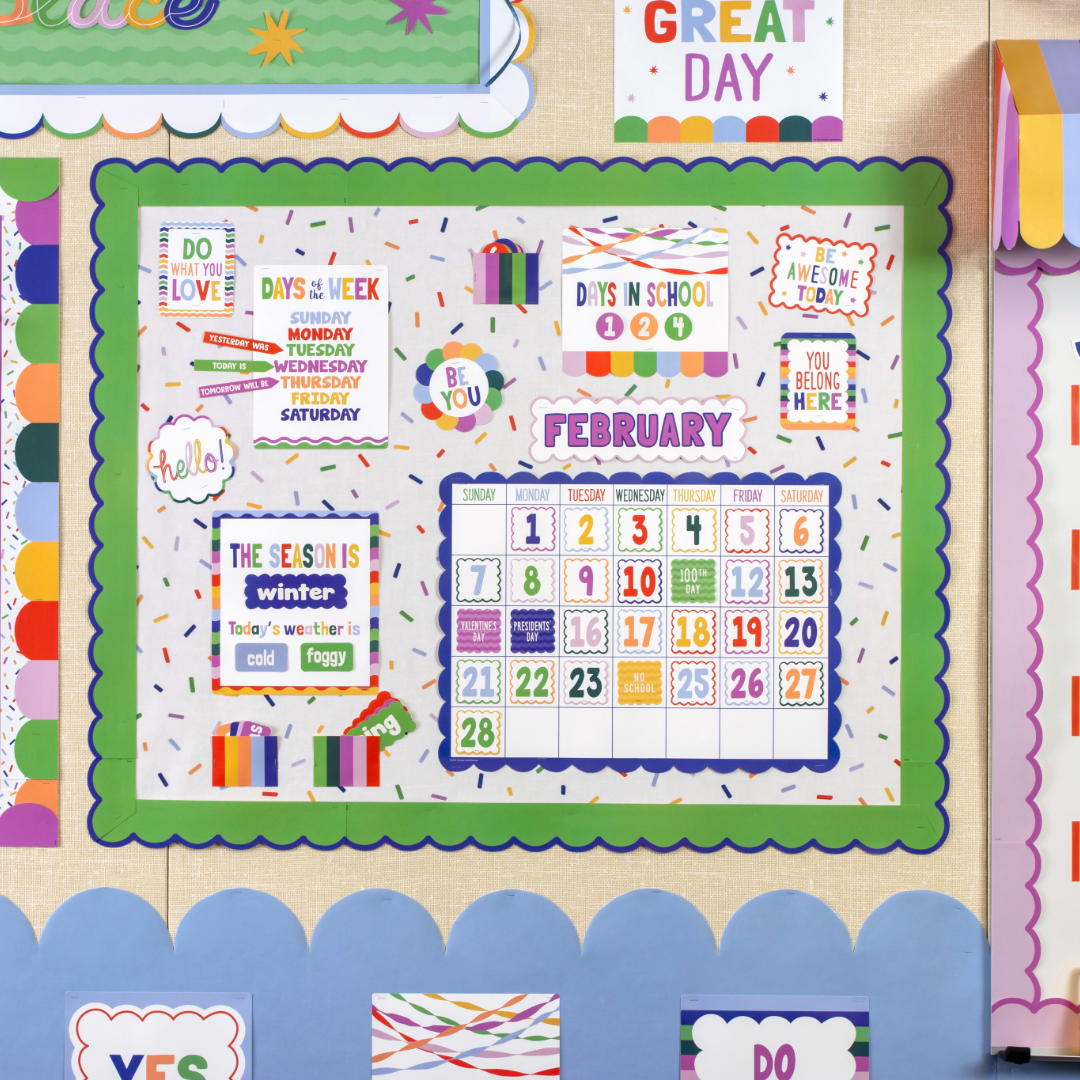 Color Crush Calendar Bulletin Board
