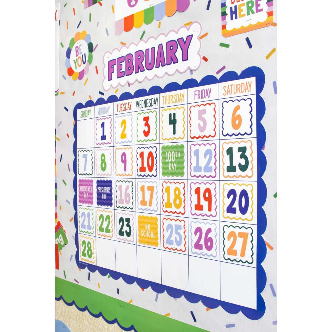 Color Crush Calendar Bulletin Board