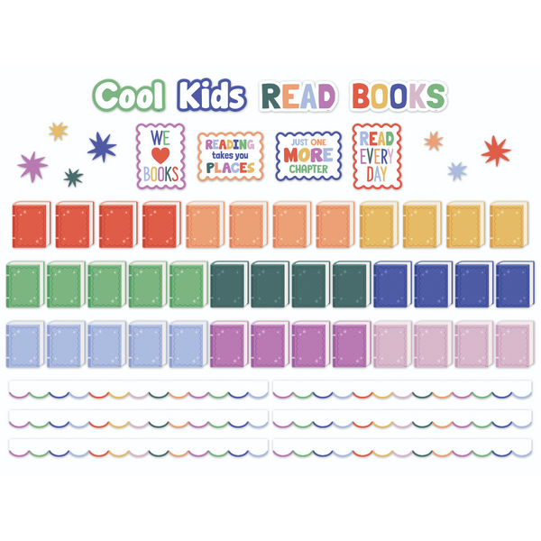 Color Crush Cool Kids Read Books Mini Bulletin Board