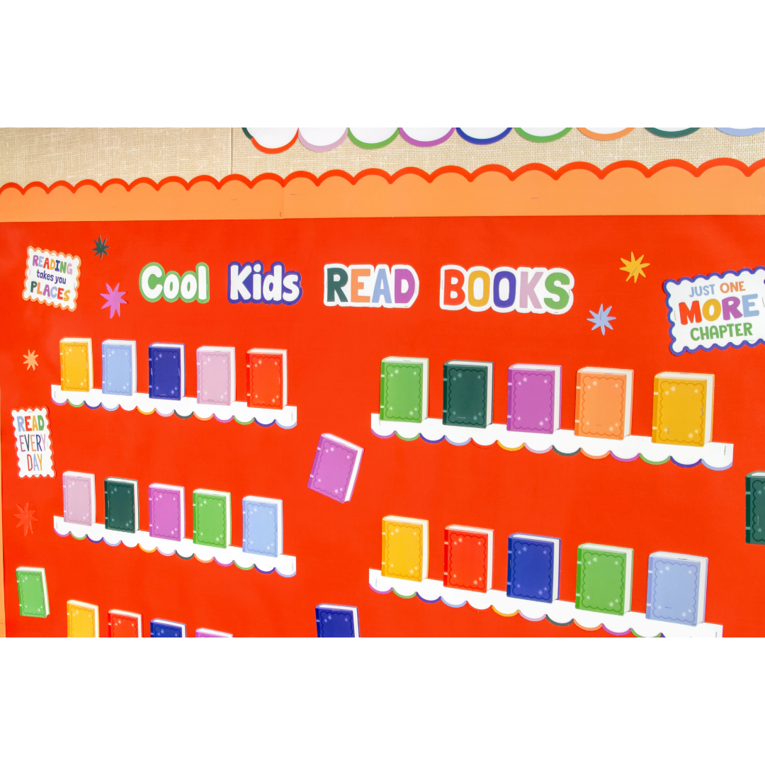 Color Crush Cool Kids Read Books Mini Bulletin Board