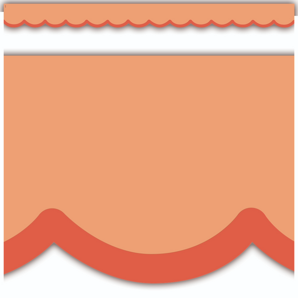 Color Crush Orange Scallops Die-Cut Border Trim