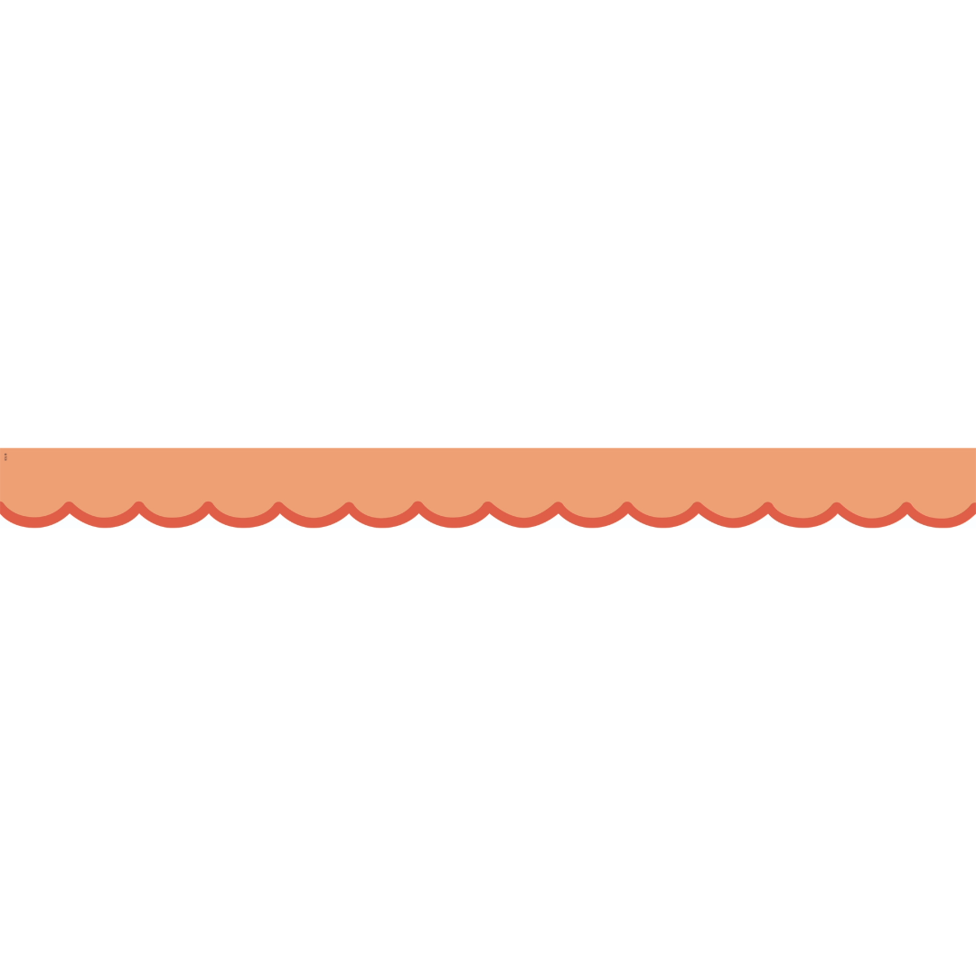 Color Crush Orange Scallops Die-Cut Border Trim