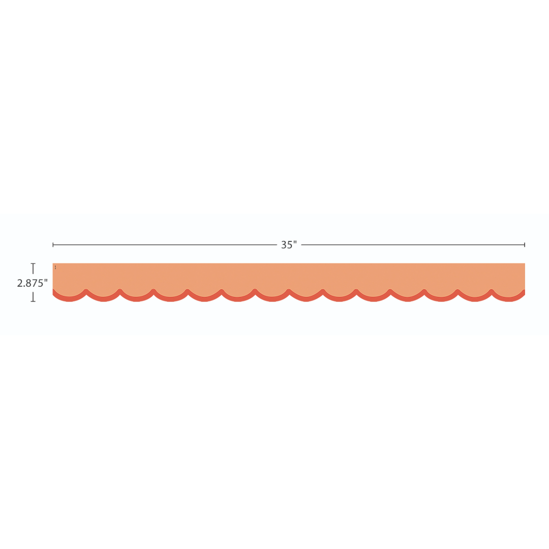 Color Crush Orange Scallops Die-Cut Border Trim