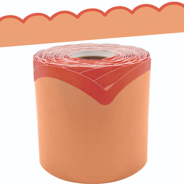 Color Crush Orange Scallops Die-Cut Rolled Border Trim