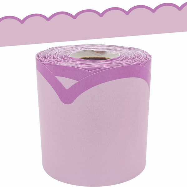 Color Crush Purple Scallops Die-Cut Rolled Border Trim