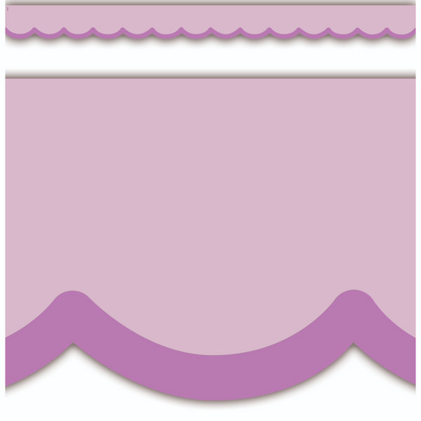 Color Crush Purple Scallops Die-Cut Rolled Border Trim