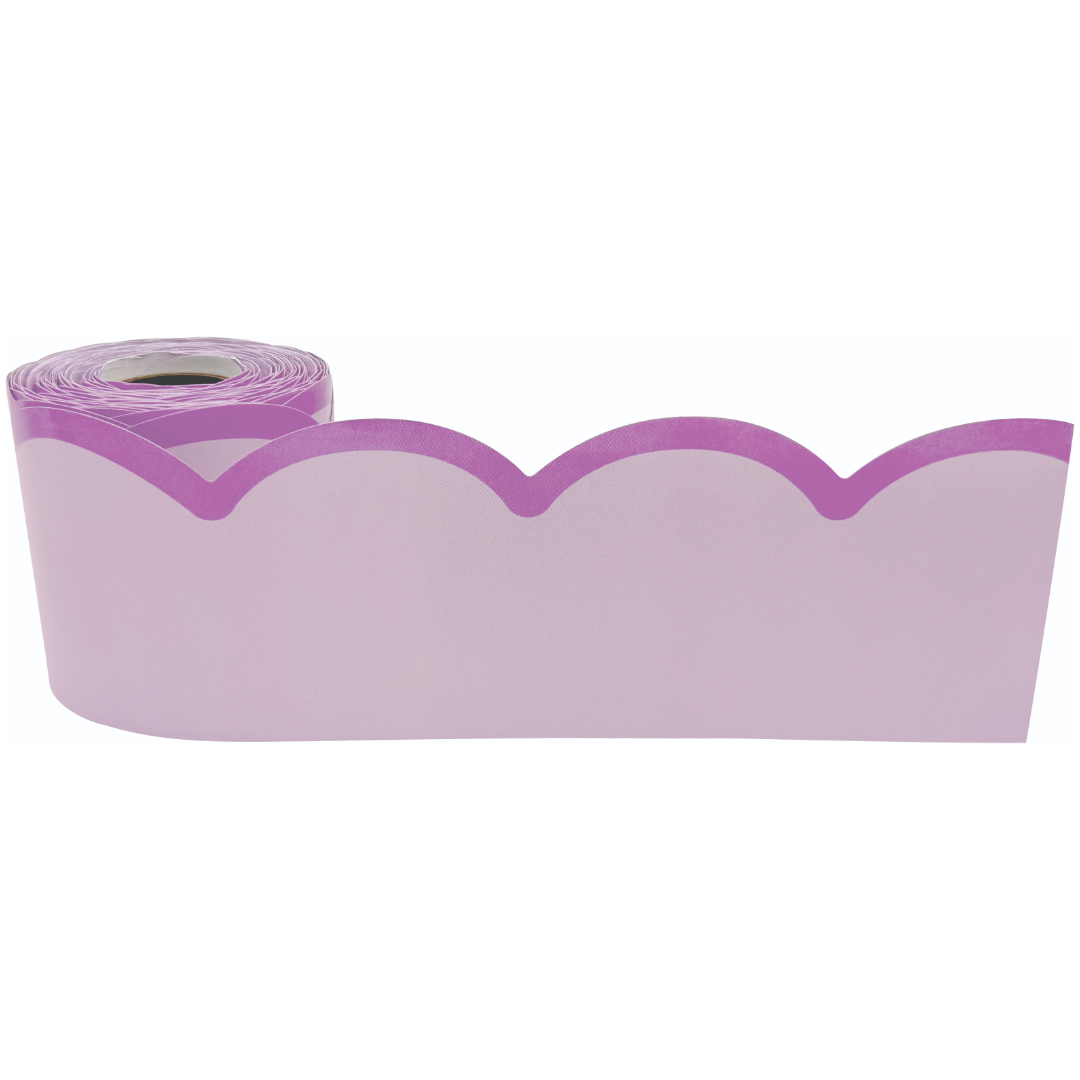 Color Crush Purple Scallops Die-Cut Rolled Border Trim