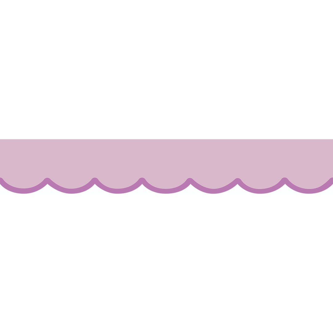 Color Crush Purple Scallops Die-Cut Rolled Border Trim