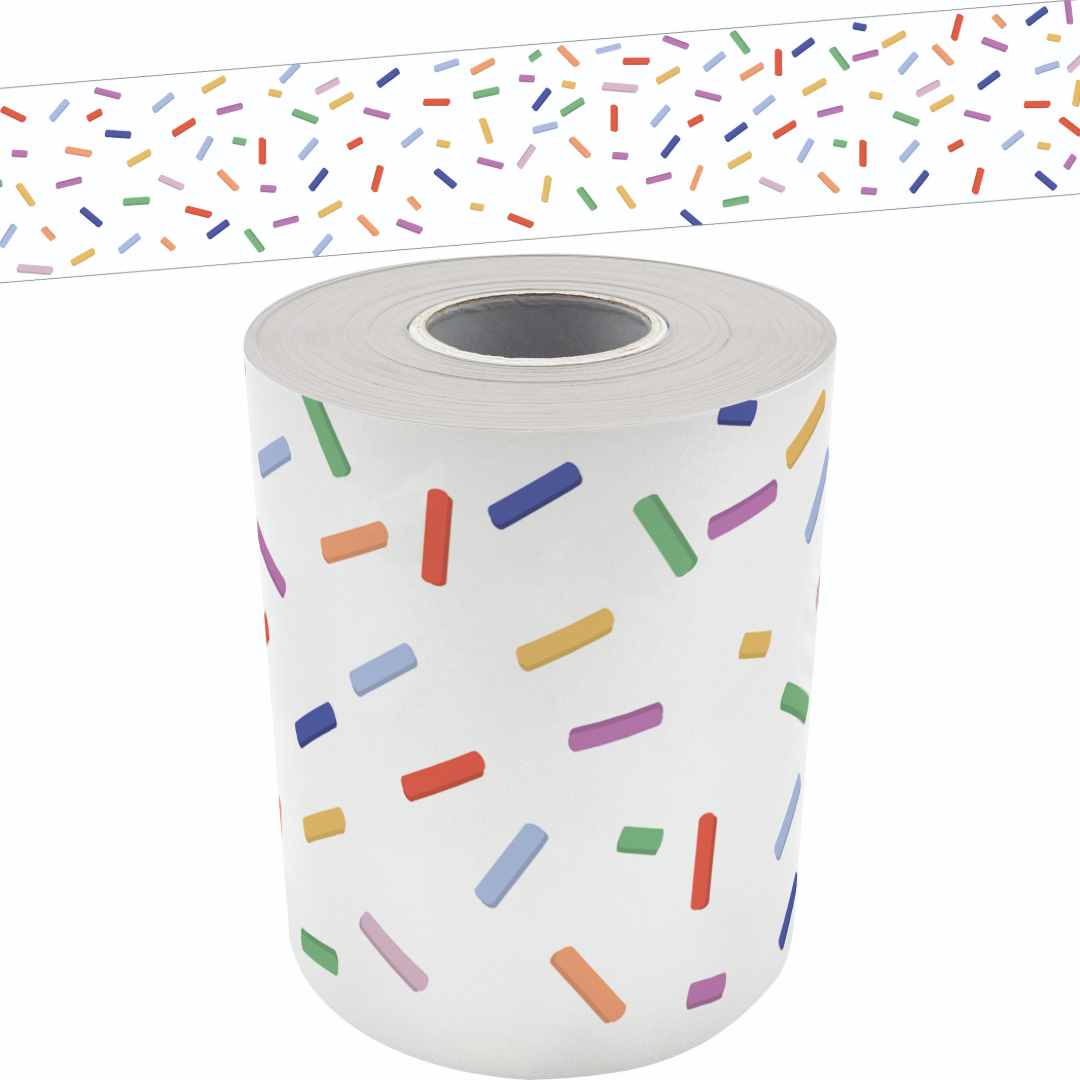 Color Crush Sprinkles Straight Rolled Border Trim