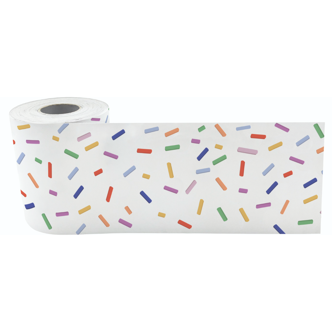 Color Crush Sprinkles Straight Rolled Border Trim