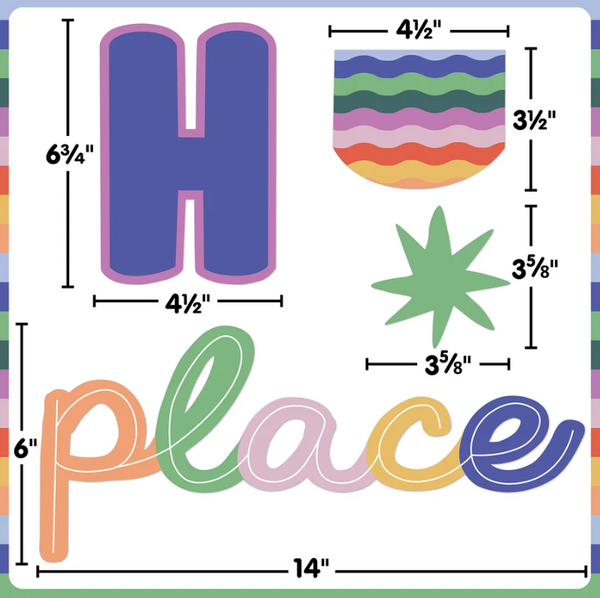 Color Crush This Is Our Happy Place Mini Bulletin Board