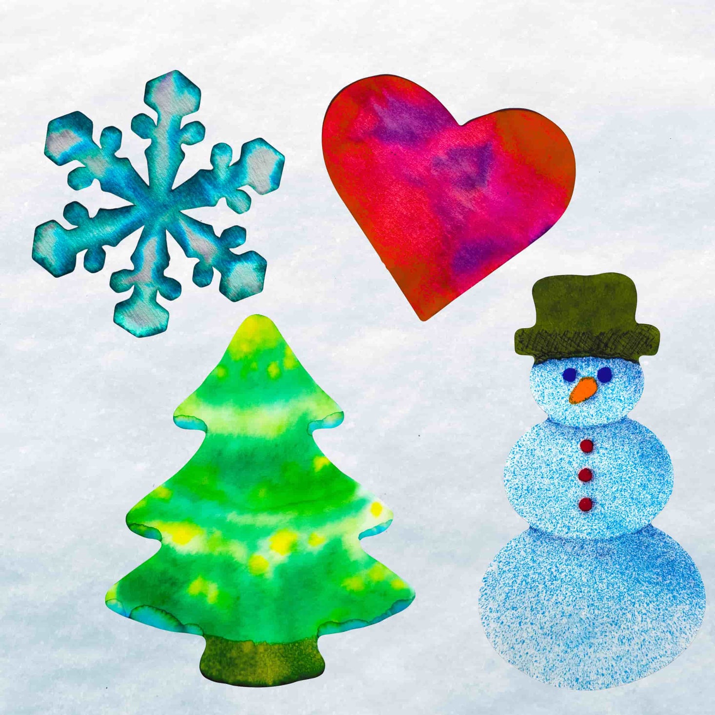 Color Diffusing Paper Seasonal Kit Winter