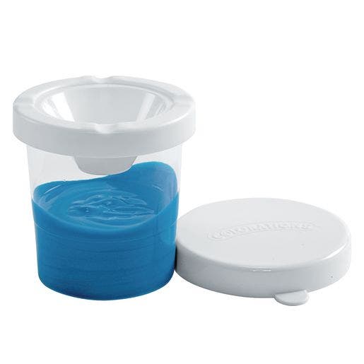 10 White Lid Paint Cups