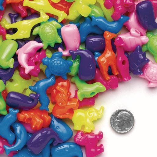 Big Bright Animal Beads 1 Lb