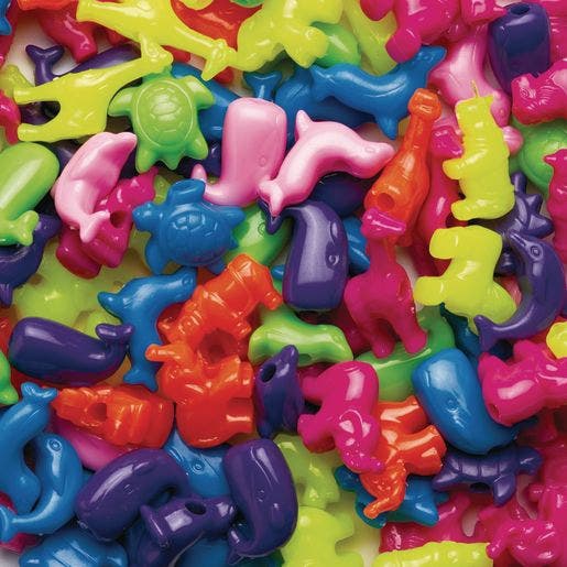 Big Bright Animal Beads 1 Lb