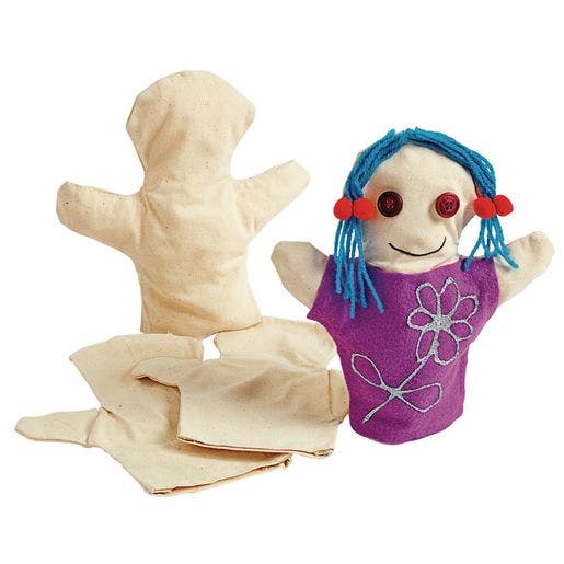 Canvas Person Puppets Set of 12
