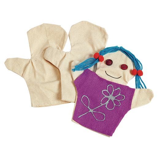 Canvas Person Puppets Set of 12