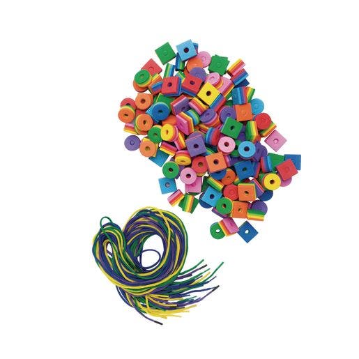 Colorful Jumbo Foam Beads Kit 200 Beads