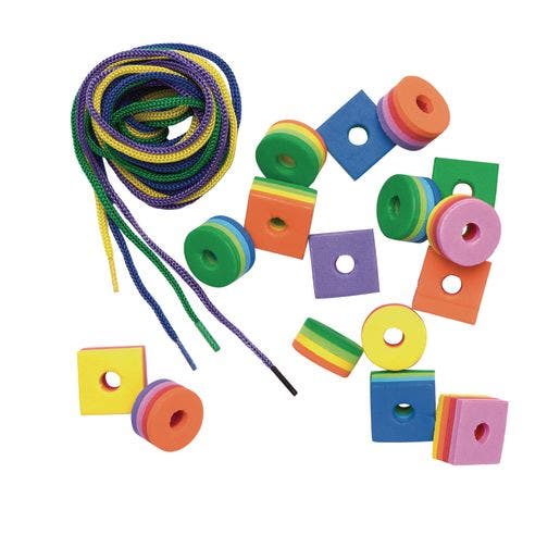 Colorful Jumbo Foam Beads Kit 200 Beads