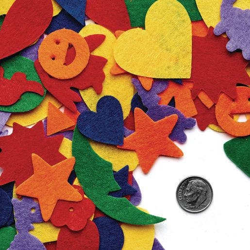 Felt Shapes 500 Assorted Pieces
