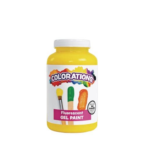 Colorations Gel Paint Fluorescent Yellow 16 oz