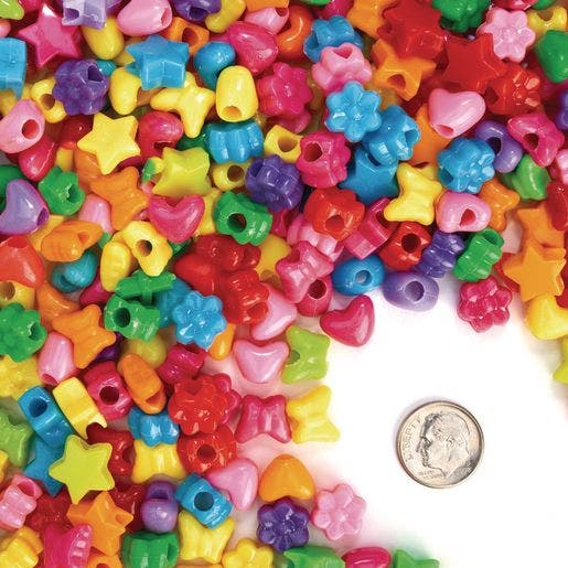 Fun Shapes Pony Beads 1Lb